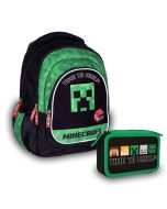 Minecraft 2023 SCHOOL PACK Zaino organizzato 3 scomparti Time to Mine - Large
