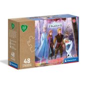 Clementoni - Play For Future Disney Frozen 2 3 Puzzle Da 48 pezzi