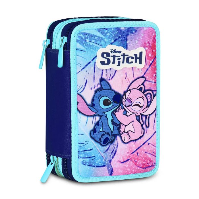 Astuccio Silicone 2 In 1 – Stitch Design – Portapenne Telescopico Con Cerniera – Morbido E Impermeabile – Capiente Per Scuola E Ufficio