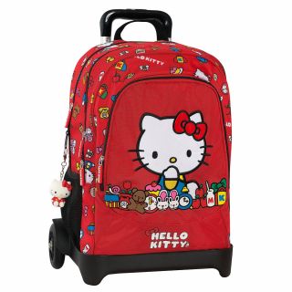 Zaino Organizzato con Trolley Sganciabile Hello Kitty