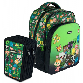 Minecrati School Pack Zaino Round + Astuccio 3 zip - BTS 2027
