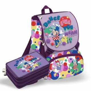 Minnie - School Pack - Zaino Estensibile + Astuccio 3 zip