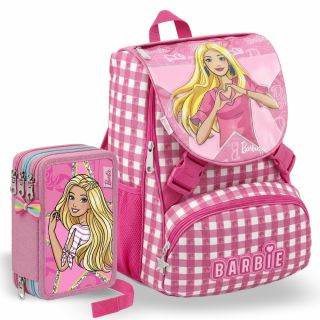 Barbie - School Pack - Zaino Estensibile + Astuccio 3 zip - Scuola 2025-2026